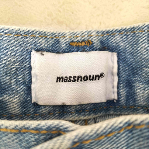 マスノウン MASSNOUN スマイルパワーンデザイン ワイドデニムパンツ メンズ JPN:S